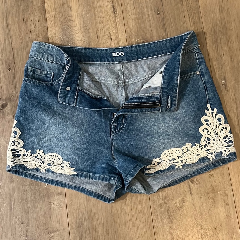 High Rise Denim Shorts